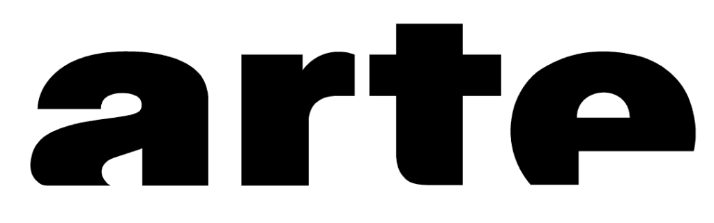 ARTE Logo, das den TV-Sender symbolisiert, der Julia Weiß und ihre Luxushochzeiten begleitete.